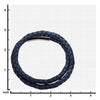 Load image into Gallery viewer, Double Round Blue Braided Genuine Leather Bracelet