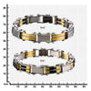 Load image into Gallery viewer, Black &amp; Gold Plated Reversible Bracelet