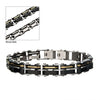 Load image into Gallery viewer, Steel Gold and Black Plated Reversible Bracelet