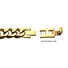 Load image into Gallery viewer, Damascus Steel Gold Plated ID with Curb Chain Bracelet