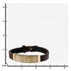 Load image into Gallery viewer, Chalcopyrite Brown Leather and Rose Gold Plated Bracelet with Belt Buckle Clasp