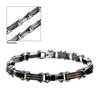 Load image into Gallery viewer, Double Sided Steel, Black &amp; Rose Gold Plated Bracelet