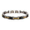 Load image into Gallery viewer, Double Sided Steel, Black and Gold Plated Bracelet