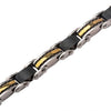 Load image into Gallery viewer, Double Sided Steel, Black and Gold Plated Bracelet