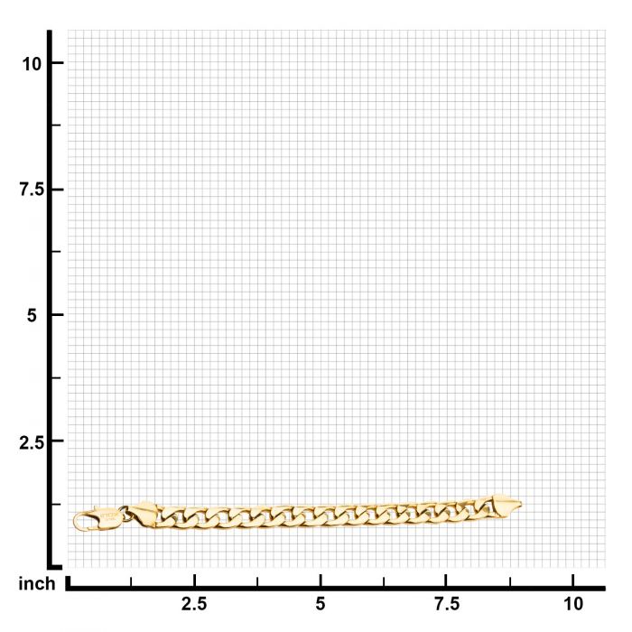 Gold Plated Diamond Cut Curb Chain Bracelet