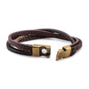 Load image into Gallery viewer, Multi Layered Brown Leather and Black Hematite Beads Bracelet
