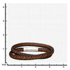 Load image into Gallery viewer, Dark &amp; Light Brown Double Round Leather Bracelet