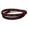 Load image into Gallery viewer, Brown, Red, and Blue Double Round Leather Bracelet