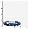 Load image into Gallery viewer, Blue Genuine Leather with Steel &amp; Blue Tiger Eye Beads Bracelet