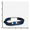 Load image into Gallery viewer, Blue Plated Beads with Blue Leather Layered Bracelet