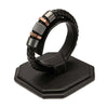 Load image into Gallery viewer, Black Braided Leather with Rose Gold Plated &amp; Steel Beads Bracelet