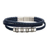 Load image into Gallery viewer, Blue Braided Multi Leather with Steel Beads Bracelet