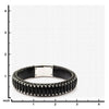 Load image into Gallery viewer, Black Leather with Steel Ball Edge Bracelet