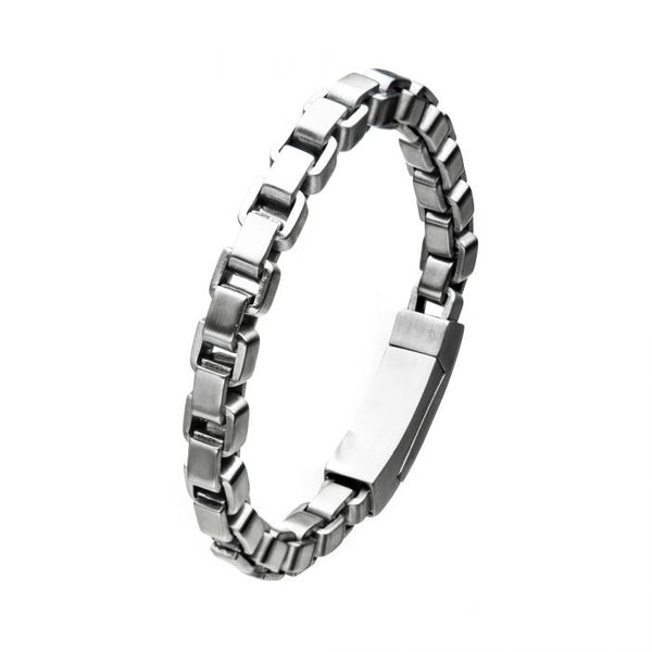 Stainless Steel Bold Box Bracelet