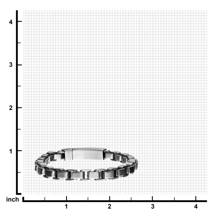 Stainless Steel Bold Box Bracelet