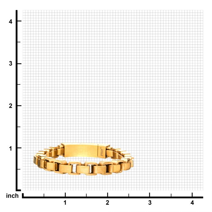 Stainless Steel and Gold Plated Bold Box Bracelet