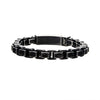 Load image into Gallery viewer, Stainless Steel and Black Plated Bold Box Bracelet