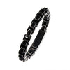 Load image into Gallery viewer, Stainless Steel and Black Plated Bold Box Bracelet