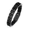 Load image into Gallery viewer, Black Plated and Steel Link Bracelet