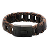 Load image into Gallery viewer, Big Fold Braided Brown Leather Bracelet