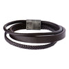 Load image into Gallery viewer, Brown Leather with Braided Layered Bracelet