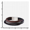 Load image into Gallery viewer, Brown and Black Leather in Brown Thread Layered Bracelet