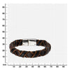 Load image into Gallery viewer, Clasp with Woven Black and Light Brown Leather Bracelet