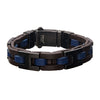 Load image into Gallery viewer, Blue, Brown &amp; Black Leather Bracelet