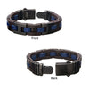 Load image into Gallery viewer, Blue, Brown &amp; Black Leather Bracelet