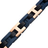 Load image into Gallery viewer, Blue,Brown &amp; Rose Gold Leather Bracelet