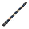 Load image into Gallery viewer, Blue,Brown &amp; Rose Gold Leather Bracelet