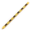 Load image into Gallery viewer, Steel Gold Plated and Black Plated H Link Bracelet