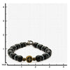 Load image into Gallery viewer, Brown and Black Beads in Cross and Skull Bracelet with Lobster Clasp