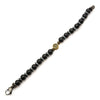 Load image into Gallery viewer, Black Beads in Cross and Skull Bracelet with Lobster Clasp