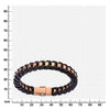 Load image into Gallery viewer, Rose Gold Plated Matte Finished with Black Leather Thread Bracelet