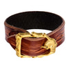 Load image into Gallery viewer, Brown Distressed Leather Bracelet