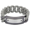 Load image into Gallery viewer, Grey Silicone Curb ID Bracelet (19mm)