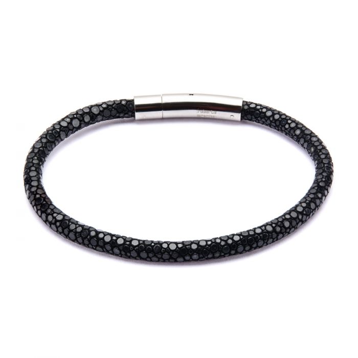 Black Stingray Leather Bracelet