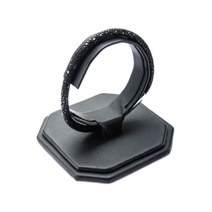 Black Stingray Leather Bracelet