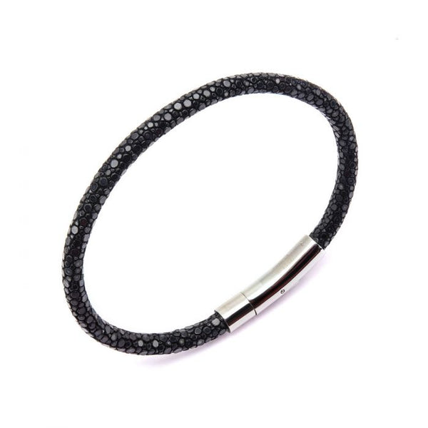 Black Stingray Leather Bracelet
