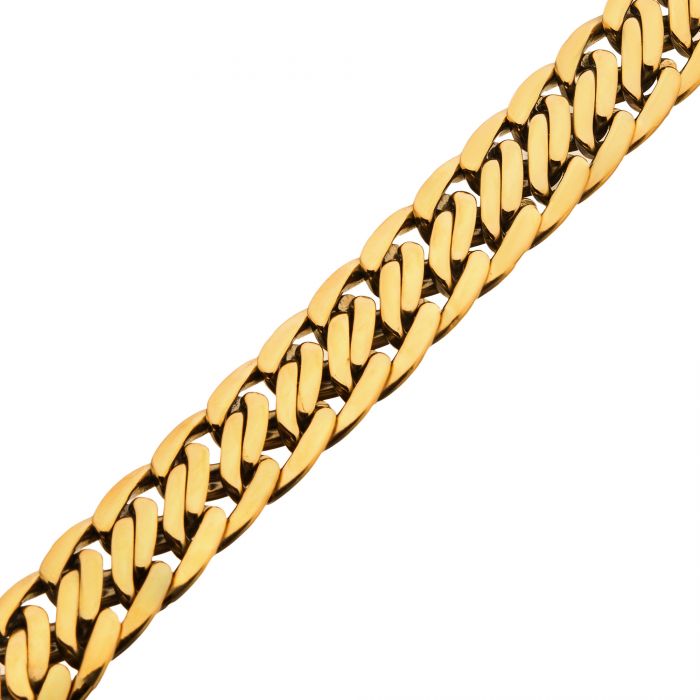 Gold Plated Double Helix Chain Bracelet