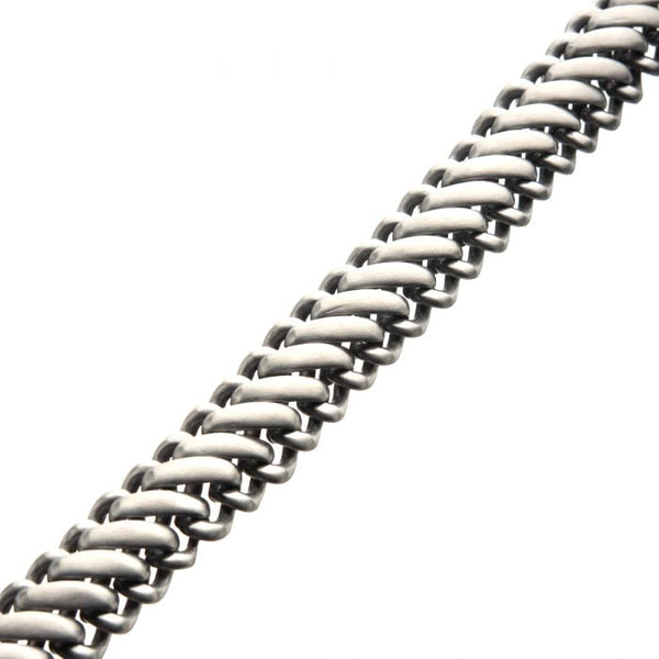 Matte Stainless Steel Big Double Chain Bracelet