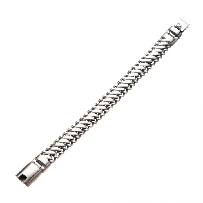 Matte Stainless Steel Big Double Chain Bracelet