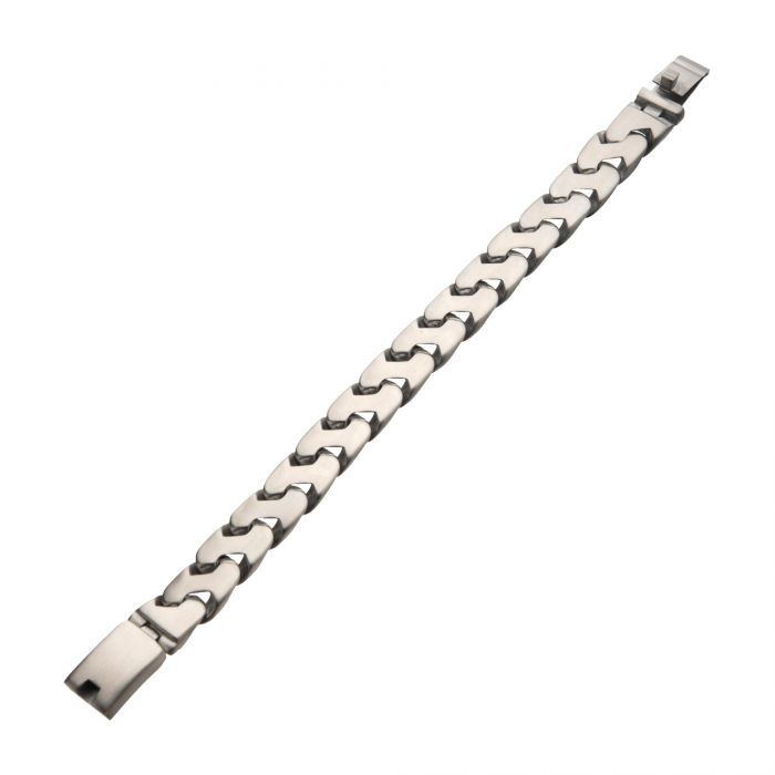 Matte Stainless Steel Big Double Chain Colossi ZLink Bracelet