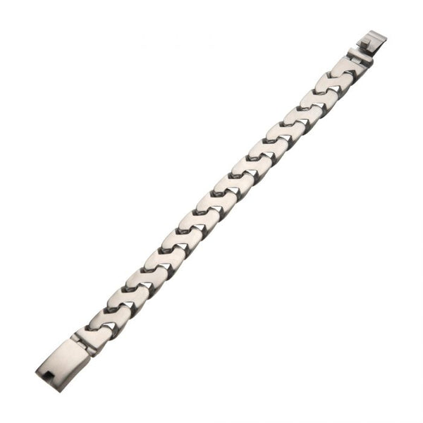 Matte Stainless Steel Big Double Chain Colossi ZLink Bracelet