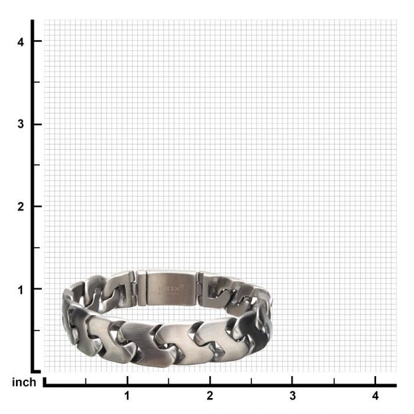 Matte Stainless Steel Big Double Chain Colossi ZLink Bracelet