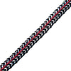 Load image into Gallery viewer, Allegiance Stainless Steel Bracelets with Red Wax Cord binding 2 Blue Antique Brushed Foxtail Links