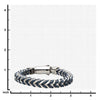 Load image into Gallery viewer, Blue Leather Binding Steel Chain Bracelet