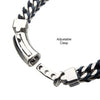 Load image into Gallery viewer, Blue Leather Binding Steel Chain Bracelet