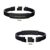 Load image into Gallery viewer, Solid Carbon Leather Bracelet_x000D_ with 20pcs 1mm Genuine Clear Diamonds